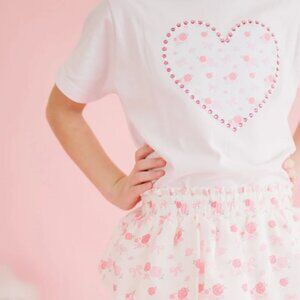 Pink Petals & Pearls Heart Couture Tee - Sweet Wink
